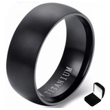 Unidade Anel Aliança 8mm Titânio Preto
