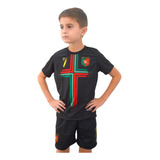 Uniforme Portugal Cristiano Ronaldo Camisa E Shorts
