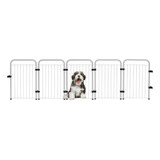 Utility Cercado Pet Dobrável Portátil 5 Modulos Segurança Branco