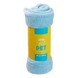 Uzoo Microfibra Para Pet Manta Microfibra Pet 70x90cm Cor Azul-claro