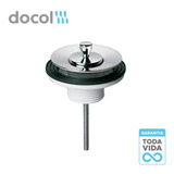 Válvula De Saída D'água Universal Tampa De Metal Docol Luxo Acabamento Brilhante Cor Prateado