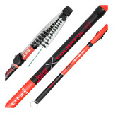 Vara Telescopica Pesca Ultra Light 2,40m P/ Molinete Joker Cor Vermelho