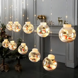 Varal De Lampadas De Natal Decorada Led Pisca Bolas Grande Cor Das Luzes Amarelo