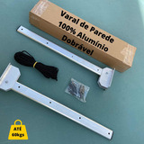 Varal De Muro Retrátil 60kgs Roupas Pesadas Muito Forte Cor Alumínio