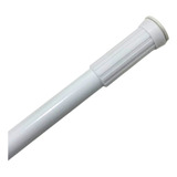 Varão Bastão Extensível Para Cortina Box Banheiro 1.10 A 2m Cor Branco Cromado Branco Liso