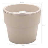 Vaso Auto Irrigável M Horta Vasos Para Plantas Tempero Flore Cor Bege