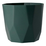 Vaso Cachepot Diamante 16x15cm Verde Militar West Garden Liso