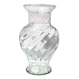 Vaso De Vidro Retana Rigado Pequeno Decoração Para Flores Cor Transparente
