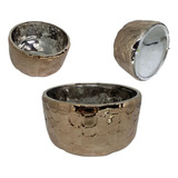 Vaso Decorativo Cahepot Bronze Antigo Colonial Plantas