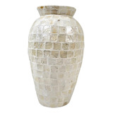 Vaso Decorativo Madrepérola 31x18x18cm Decoração