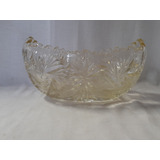 Vaso Floreira Oval De Vidrao Antiga
