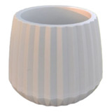 Vaso Plantas Cachepot Wave Branco Antigo Antidengue 19x15