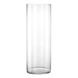 Vaso Tubo De Vidrio Transparente Cilíndrico 10x30cm