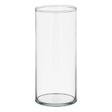 Vaso Tubo De Vidro Grande Cilíndrico 40cm Decoração