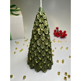 Vela Aromática Árvore De Natal Pinheiro Folhas Verde Brilh