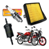 Vela + Filtro De Ar + Combustivel Honda Titan/fan 150 160 -