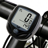 Velocímetro De Bicicleta Sem Fio C/ Led No Visor Para Aro 29 Cor Preto