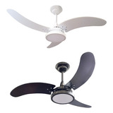 Ventilador De Teto Branco Preto Led Com Luminária 110v/220v