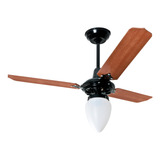 Ventilador De Teto Pera Preto Com Pás Mogno 110v Loren Sid Pt-mg-439