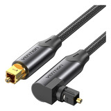 Vention - Cabo Óptico Áudio 90o Fibra Toslink Spdif 1m Metro