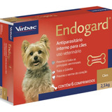 Vermífugo Endogard Virbac Cães De 2.5 Kg Com 6 Comprimidos