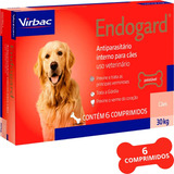Vermífugo Endogard Virbac Cães De 30 Kg Caixa Com 6un