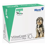 Vermífugo P/ Cães 10kg Vermicanis Plus 800mg World C/4 Comp