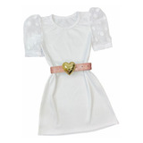 Vestido Branco Infantil Réveillon Natal Blogueirinha Meninas