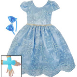 Vestido Cinderela Frozen Luxuoso Infantil Formatura Dama 