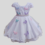 Vestido De Festa Infantil Luxo Jardim Encantado Borboletas