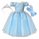 Vestido De Festa Infantil Luxo Princesa Menina Criança Abc
