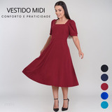 Vestido Feminino Rodado Moda Evangêlica Ccb Casual Conforto 