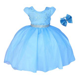 Vestido Festa Infantil Cinderela Luxo Princesa Real E Tiara