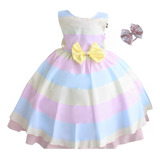 Vestido Infantil Arco Iris Super Luxo