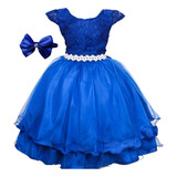 Vestido Infantil Daminha Noivinha Ano Novo E Tiara