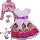 Vestido Infantil Moana Baby - Roupa/fantasia Kit Completo