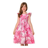 Vestido Infantil Modinha Vermelho Evasê Menina