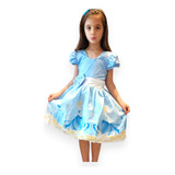 Vestido Infantil Temático Princesas Daminha Festas Verão