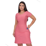 Vestido Macacão Fitness Moda Evangelica Com Bolso Academia 