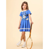 Vestido Minnie Tenista Com Golinha - Animê