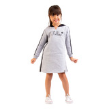 Vestido Moletom Infantil Juvenil Com Capuz