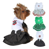 Vestido Pet Time De Futebol Fantasia Gato Cachorro Roupa