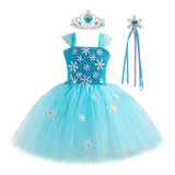 Vestido Princesa Elsa - Frozen - Fantasia Infantil