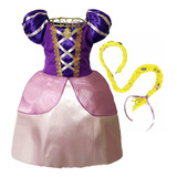 Vestido Princesa Infantil Roxo Menina Criança Confortável