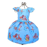 Vestido Rei Leão Luxo Infantil Roupa Temática