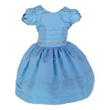 Vestido Temático Infantil Princesa Cinderela Meninas +brinde