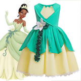 Vestidos De Princesa De Halloween Frog Princess Tiana Cospla
