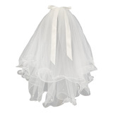Véu Noiva Led Despedida Solteiro Fantasia Carnaval Casamento Cor Branco