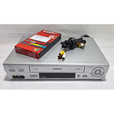 Video Cassete Semp 7 Cabeças + 1 Fita Vhs X 802 Revisado