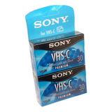 Videocassete Sony Vhs-c Premium, Pacote Com 2 Unidades (tc30